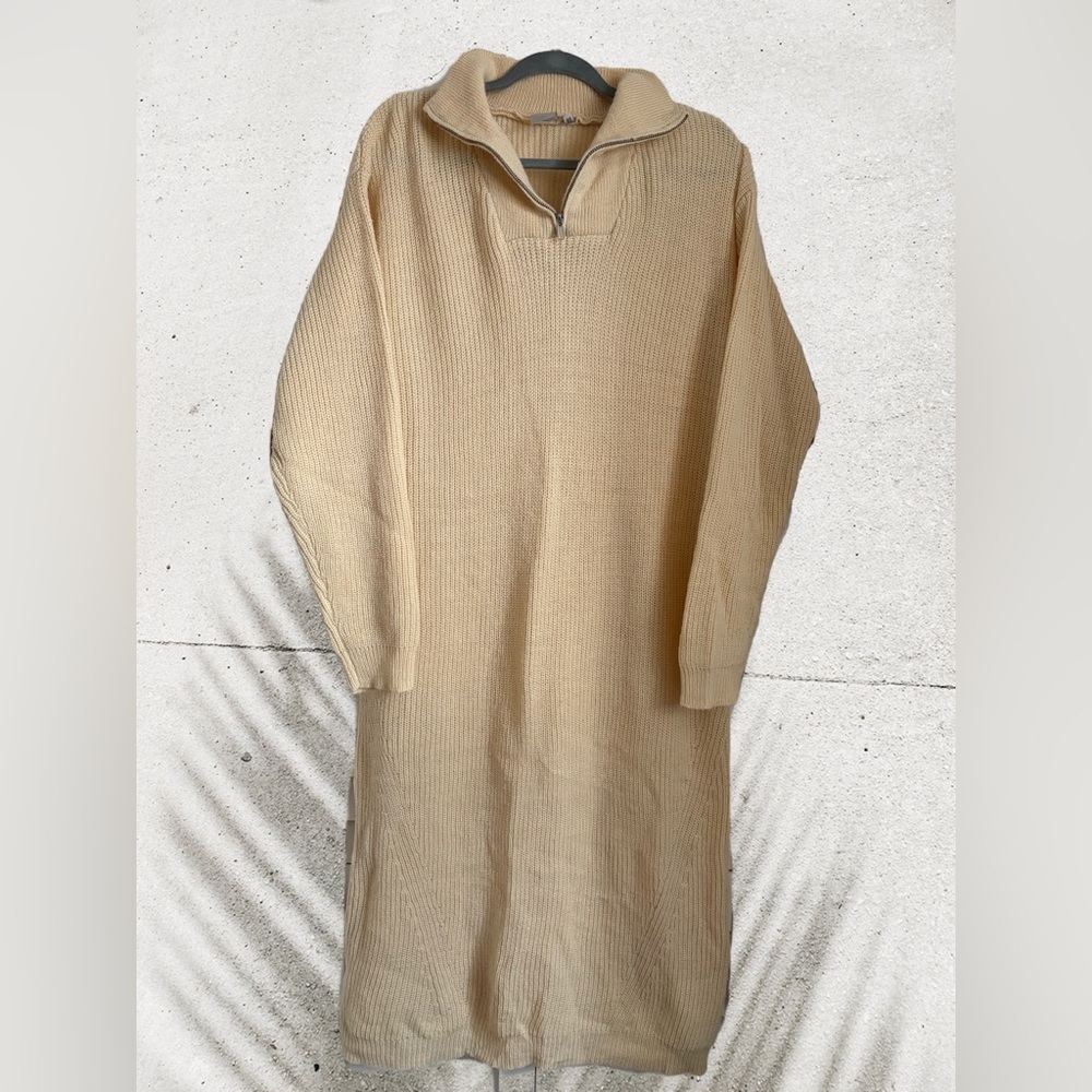 Anthropologie ICHI Novo Sweater Dress in Cream - Picture 2 of 5